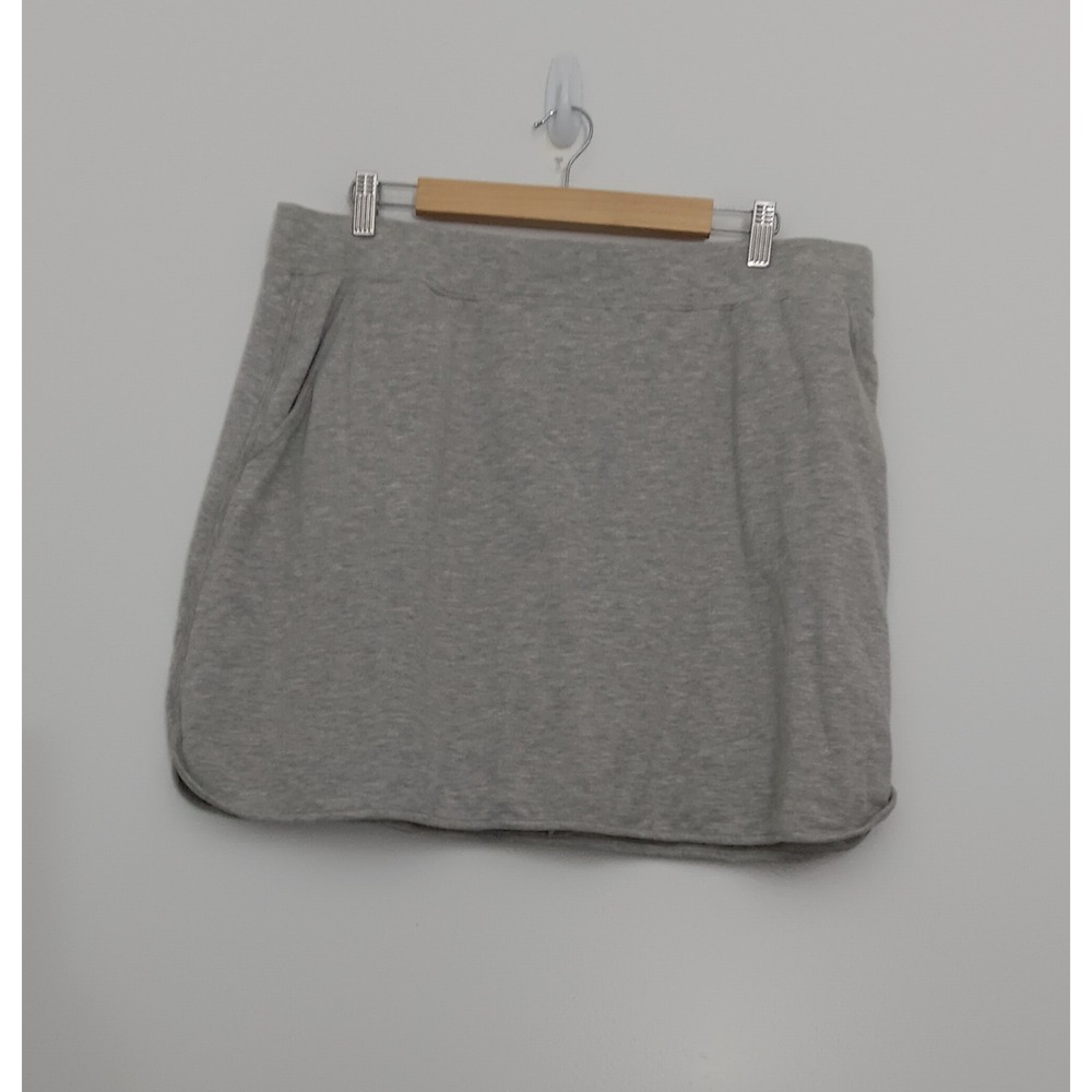 Denim & Co Gray Skort Women's Size 1X Pullon Pockets Pre-owned Athleisure
